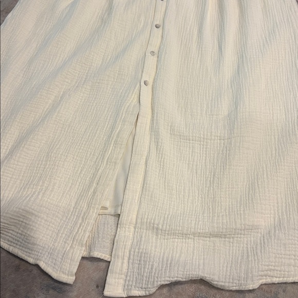 Cotton Muslin Lined Creamy White Skirt - Picture 5 of 7